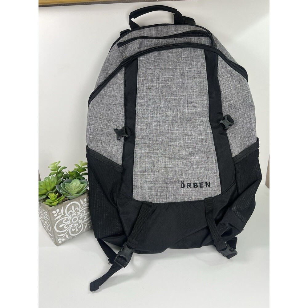 Orben Laptop Bag Backpack Style Black/Gray Versatile Day Pack School Bargain